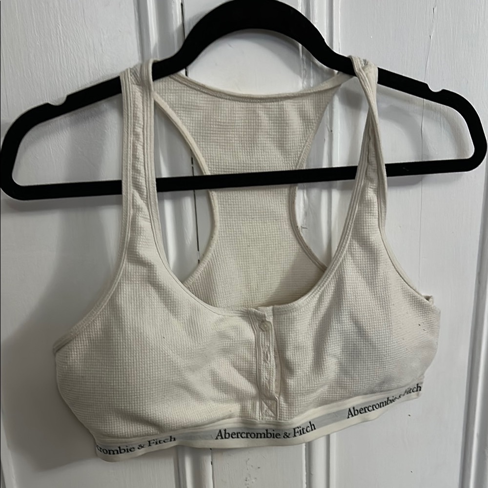 Abercrombie & Fitch Henley Waffle Racerback Bralette